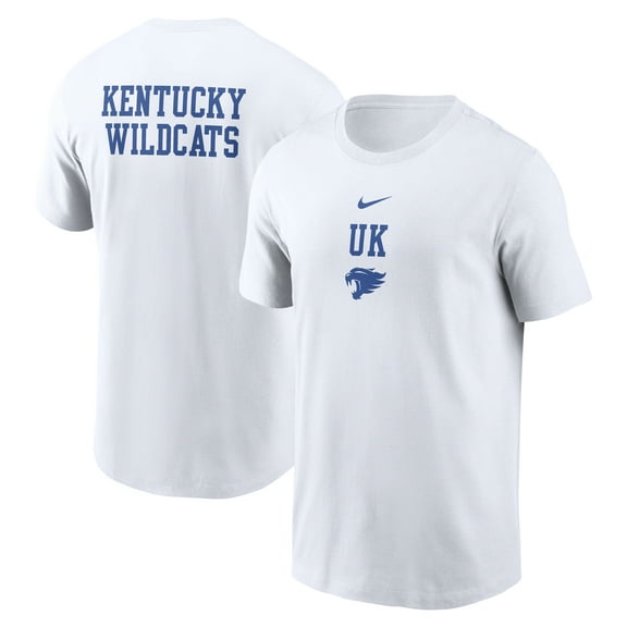 Men's Nike White Kentucky Wildcats 2-Hit Stacked T-Shirt