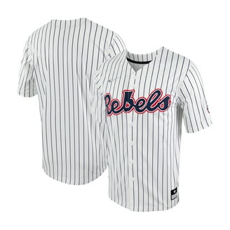 Men's Nike Powder Blue Ole Miss Rebels Full-Button Replica