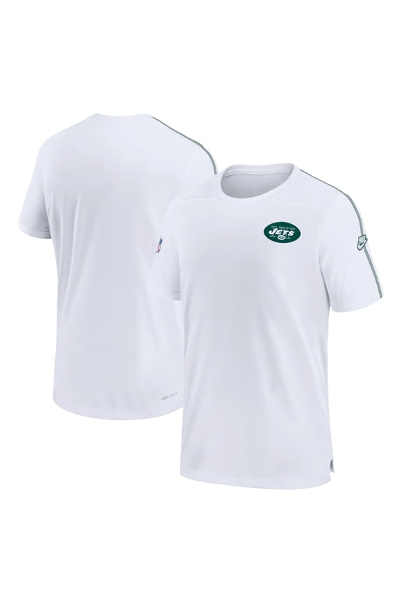 Men's Nike White New York Jets Sideline Alternate Logo Coach Performance Top