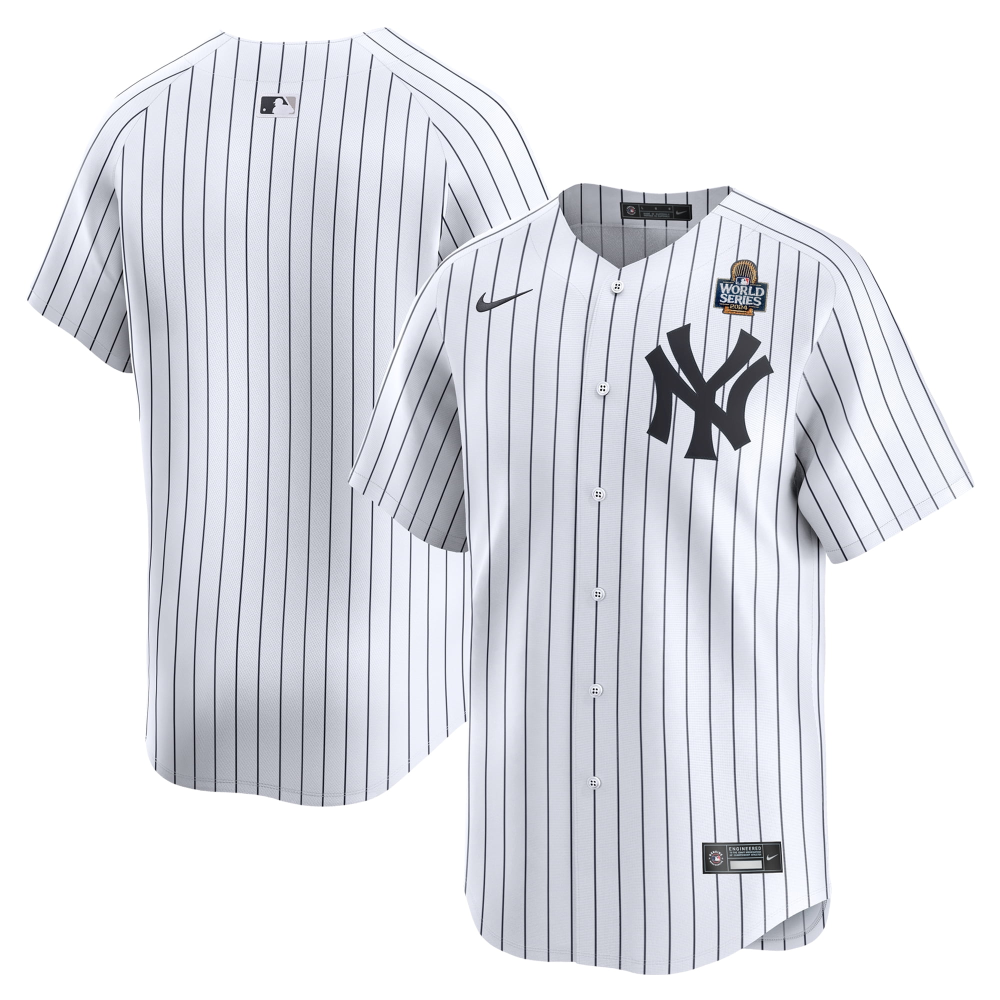 Men's Nike White New York Yankees 2024 World Series Home Limited Jersey