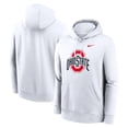 thumbnail image 1 of Men's Nike White Ohio State Buckeyes Primetime Club Fleece Pullover Hoodie, 1 of 3