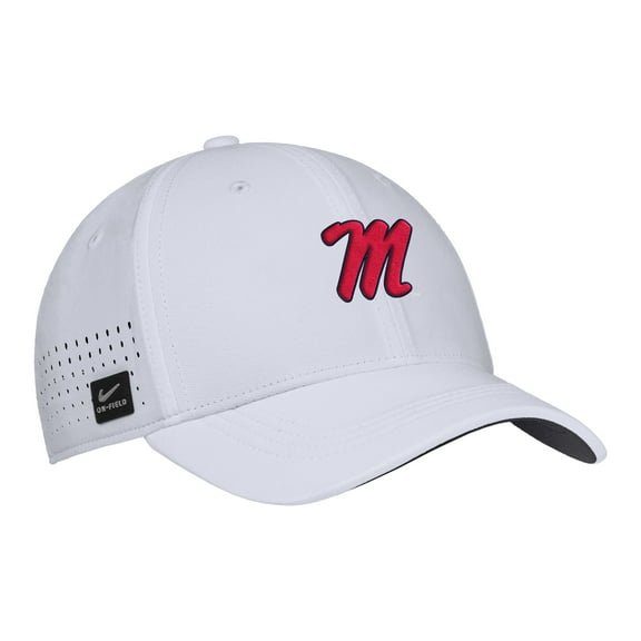 Men's Nike White Ole Miss Rebels 2025-On-Field Performance Flex Hat