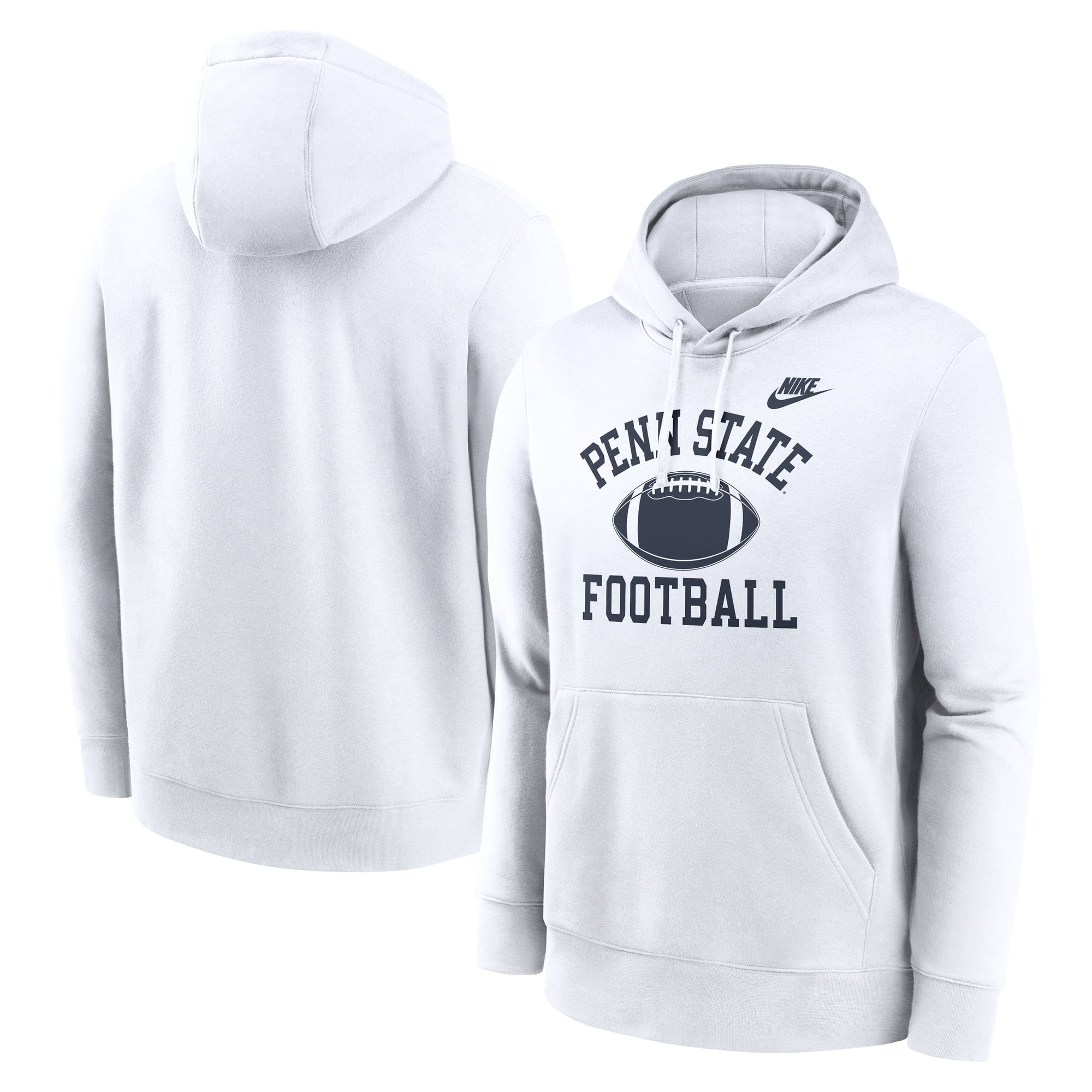 Men s Nike White Penn State Nittany Lions Legacy Football Icon Club Fleece Pullover Hoodie Walmart