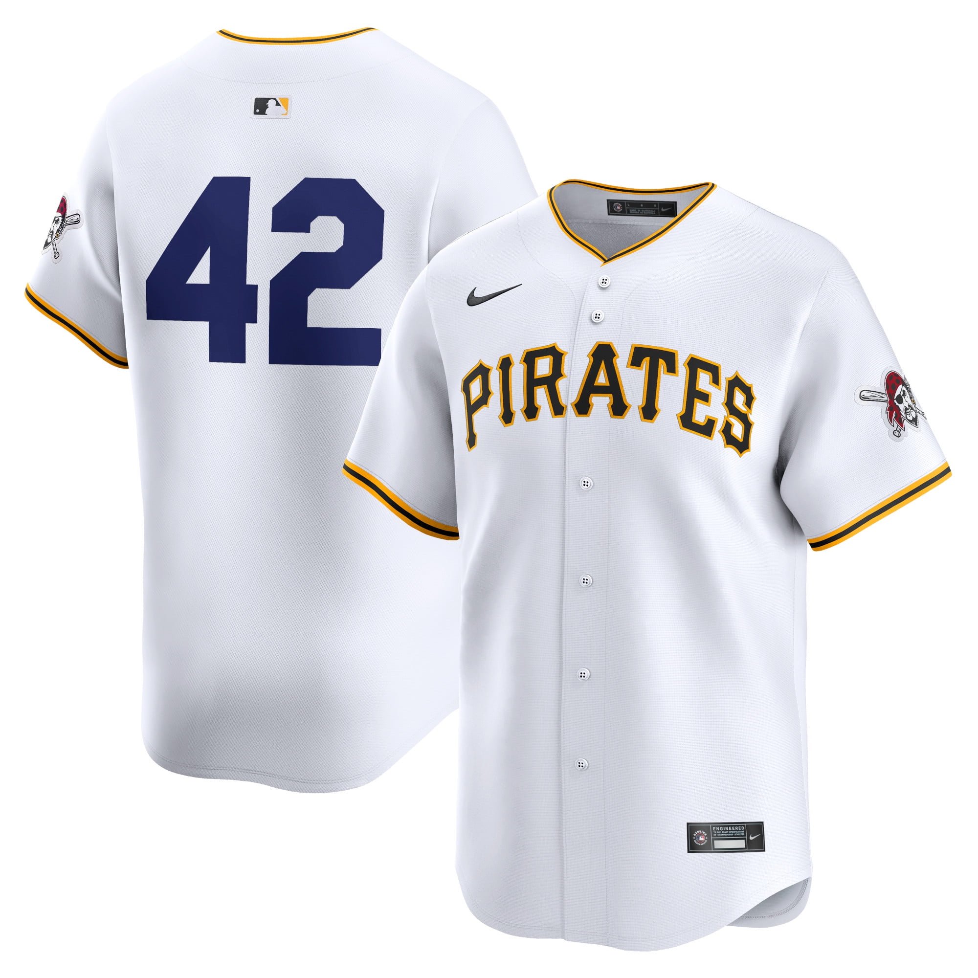 Men's Nike White Pittsburgh Pirates 2024 Jackie Robinson Day Home