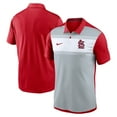 thumbnail image 1 of Men's Nike White/Red St. Louis Cardinals Vapor Striped Dri-FIT Polo, 1 of 3