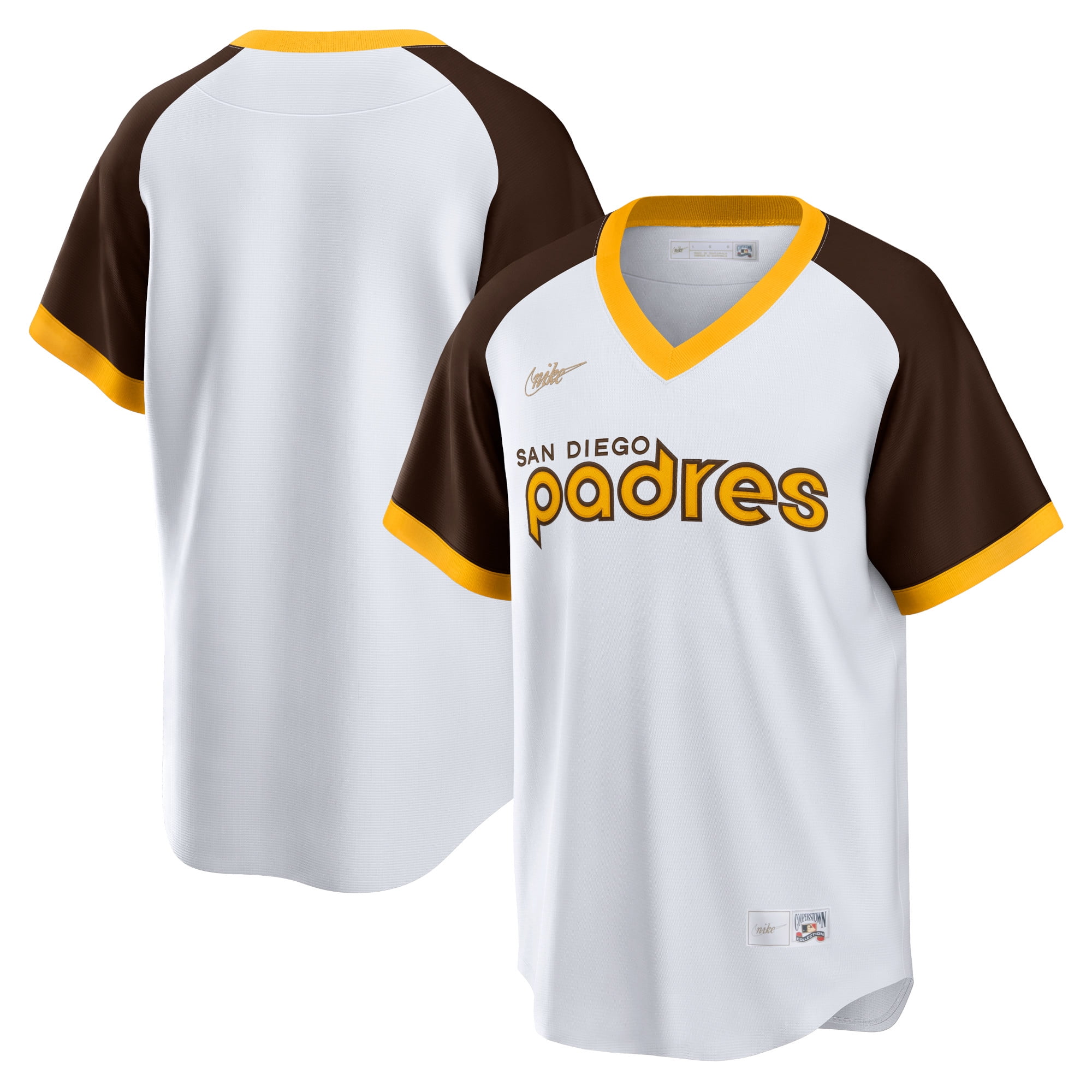 Men's Nike White San Diego Padres Home Cooperstown Collection Team