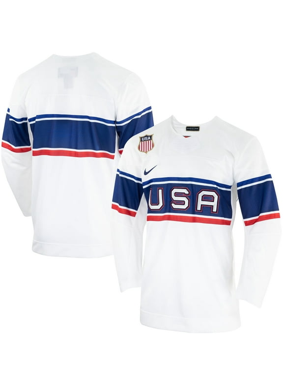 Men's Nike White Team USA Hockey 2022 Winter Olympics Collection Jersey