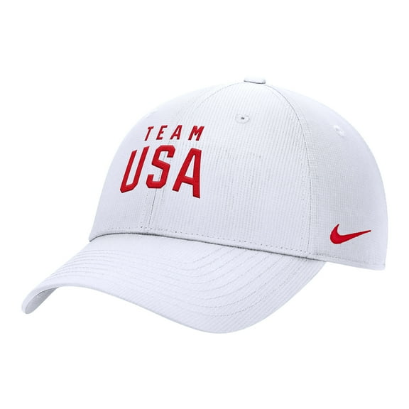 Men's Nike White Team USA On-Field Club Ripstop Dri-FIT Adjustable Hat