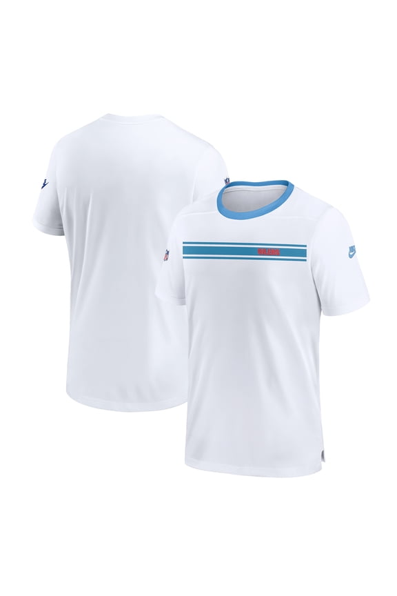 Men's Nike White Tennessee Titans Oilers Throwback Sideline Coach Alternate Performance T-Shirt