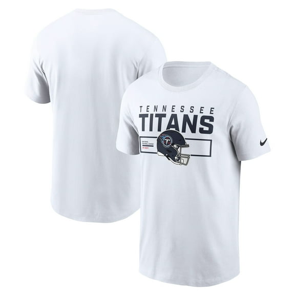Men's Nike White Tennessee Titans Primetime Helmet Essential T-Shirt