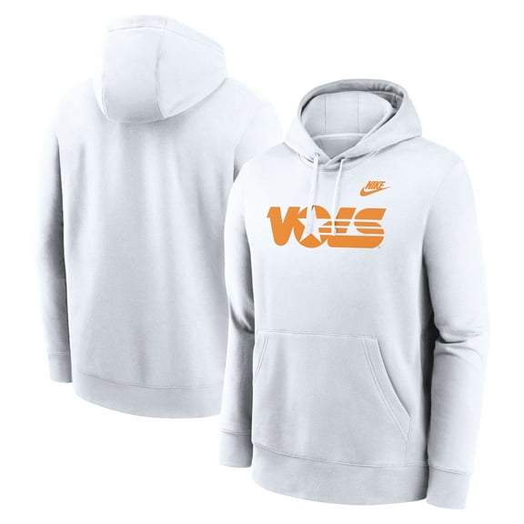Men's Nike White Tennessee Volunteers Legacy Logo Club Fleece Pullover Hoodie