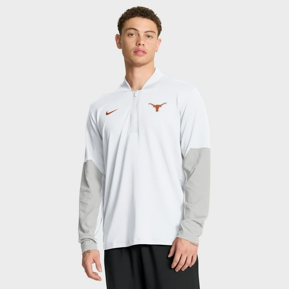 Men's Nike White Texas Longhorns One Goal Performance Half-Zip Pullover