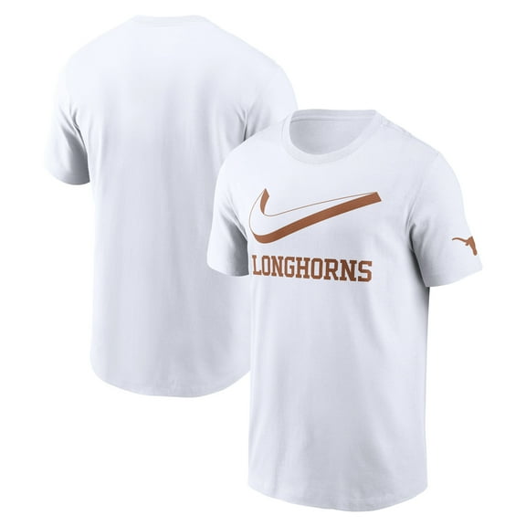 Men's Nike White Texas Longhorns Primetime 2-Hit Swoosh T-Shirt