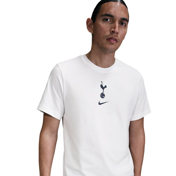 Men's-Nike White Tottenham Hotspur Crest T-Shirt