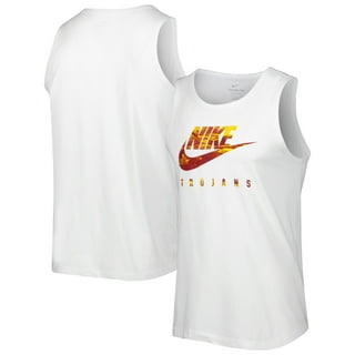 Nike Men's USC Trojans White Full Button Replica Baseball Jersey