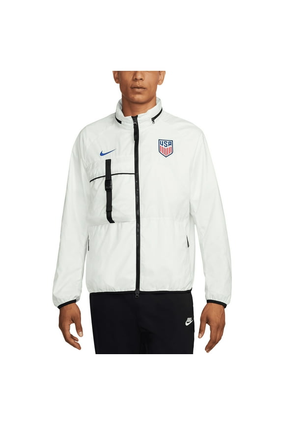 Men's Nike White USMNT 2024 Halo Anthem Full-Zip Jacket