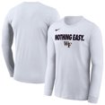 thumbnail image 1 of Men's Nike White Wake Forest Demon Deacons 2025 On-Court Bench Long Sleeve T-Shirt, 1 of 3