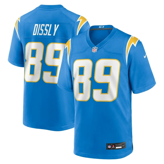 Men's Nike Will Dissly  Powder Blue Los Angeles Chargers Team Game Jersey
