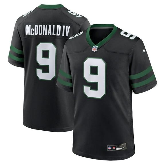 Men's Nike Will McDonald IV Legacy Black New York Jets Alternate Game Jersey