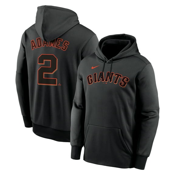 Men's Nike Willy Adames Black San Francisco Giants Name & Number Performance Pullover Hoodie