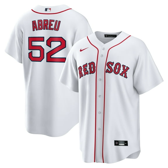 Men's Nike Wilyer Abreu White Boston Red Sox Home Replica Jersey