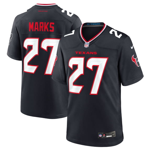 Men's Nike Woody Marks  Navy Houston Texans Team Game Jersey
