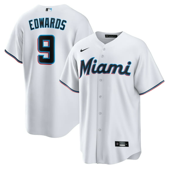 Men's Nike Xavier Edwards White Miami Marlins Home Replica Jersey