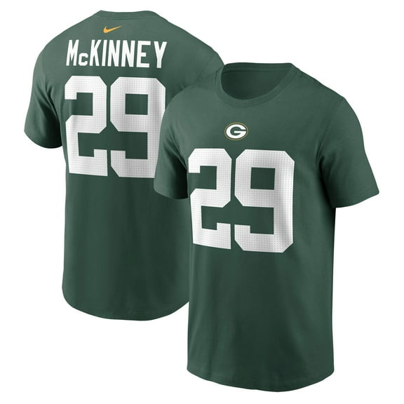 Men's Nike Xavier McKinney Green Green Bay Packers Name & Number T-Shirt