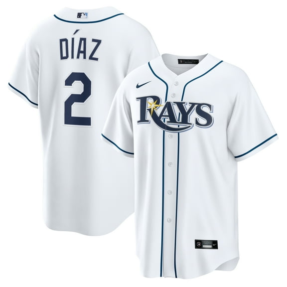 Men's Nike Yandy D-az White Tampa Bay Rays Home Replica Jersey
