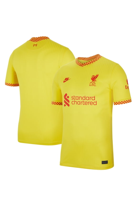 Men's Nike Yellow Liverpool 2021/22 Third Breathe Stadium Jersey