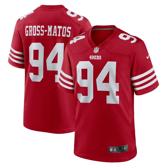 Men's Nike Yetur Gross-Matos Scarlet San Francisco 49ers Team Game Jersey