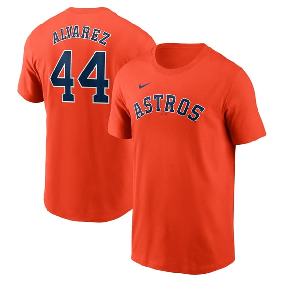 Men's Nike Yordan Alvarez Orange Houston Astros Fuse Name & Number T-Shirt