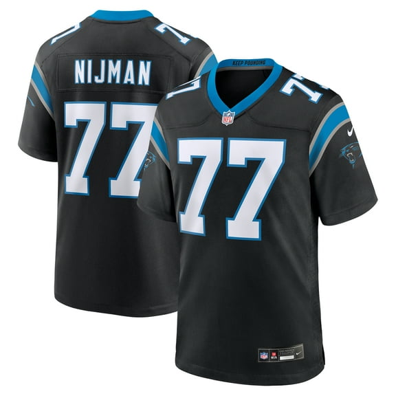 Men's Nike Yosh Nijman  Black Carolina Panthers  Game Jersey