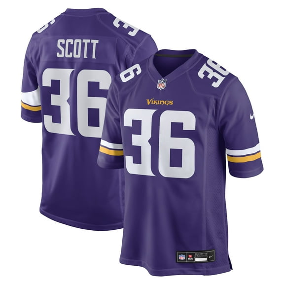 Men's Nike Zavier Scott  Purple Minnesota Vikings Team Game Jersey