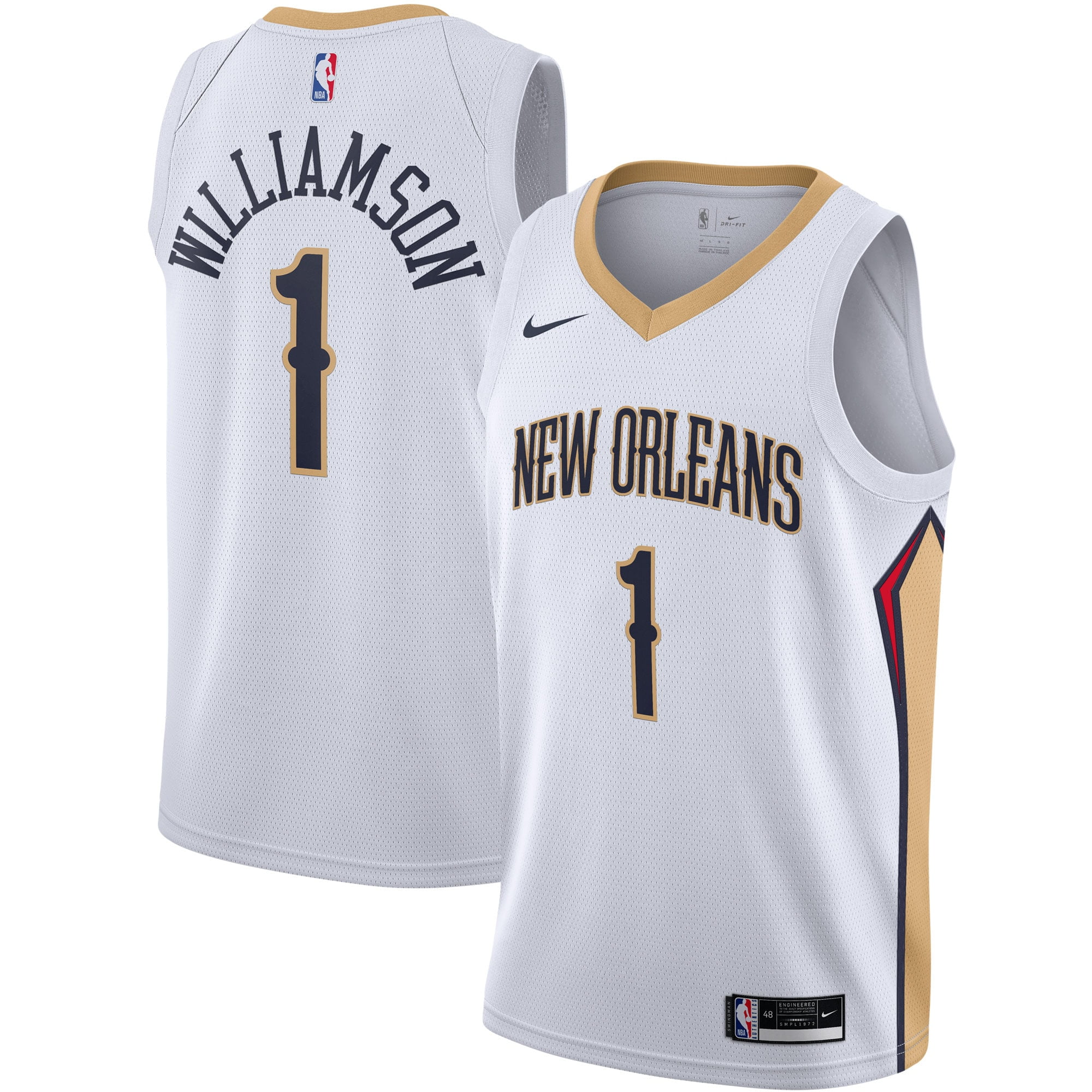 Men's Nike Zion Williamson White New Orleans Pelicans Swingman Jersey -  Association Edition