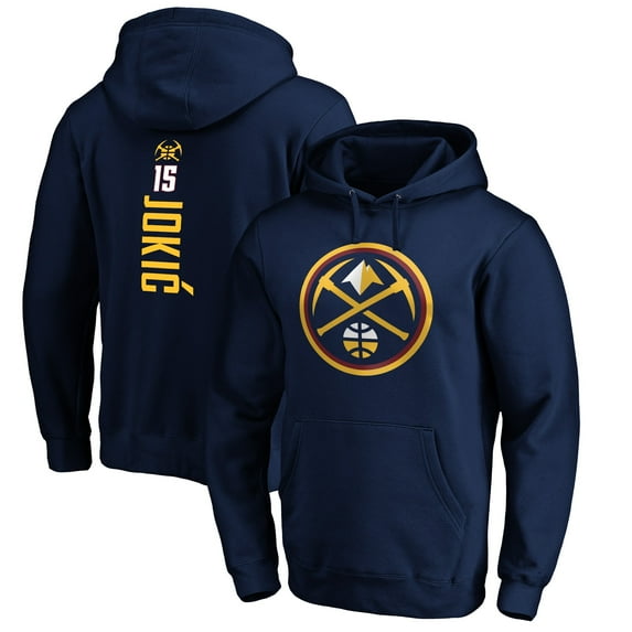 Men's Nikola Jokic Navy Denver Nuggets Playmaker Name & Number Pullover Hoodie