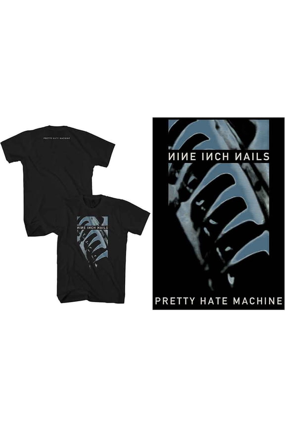 Men's Nine Inch Nails Pretty Hate Machine (Back Print) Slim Fit T-shirt XX-Large Black
