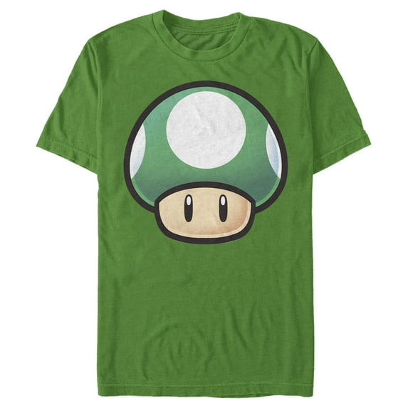 Men's Nintendo 1-Up Mushroom Portrait Graphic Tee Kelly Green 2X Large