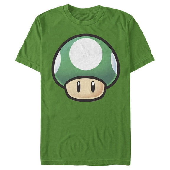 Men's Nintendo 1-Up Mushroom Portrait Graphic Tee Kelly Green X Large