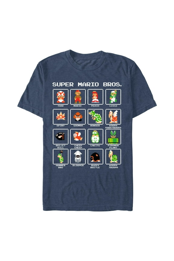 Men's Nintendo 8-Bit Characters Graphic T-Shirt