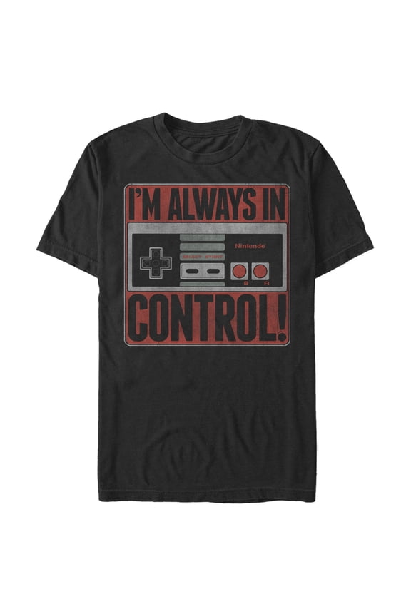 Men's Nintendo Always in Control Graphic Tee Black X Large