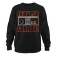thumbnail image 1 of Men's Nintendo Always in Control  Sweatshirt Black X Large, 1 of 3