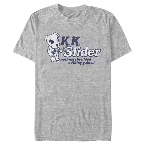Men's Nintendo Animal Crossing K.K. Slider Nothing Shredded Nothing Gained  Graphic Tee Athletic Heather 2X Large