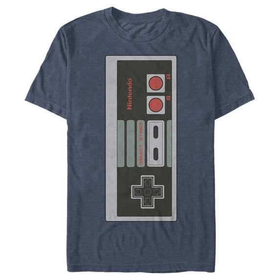 Men's Nintendo Big NES Controller Graphic Tee Navy Blue Heather 3X Large
