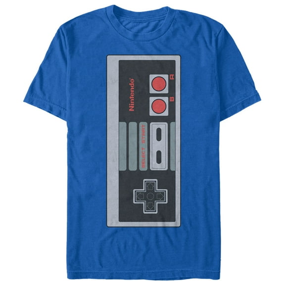 Men's Nintendo Big NES Controller  Graphic Tee Royal Blue Small