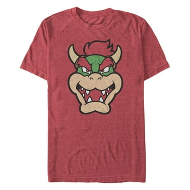 Men's Nintendo Bowser Face Icon  Graphic T-Shirt