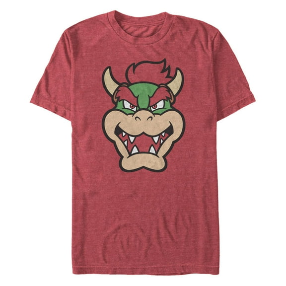 Men's Nintendo Bowser Face Icon  Graphic T-Shirt