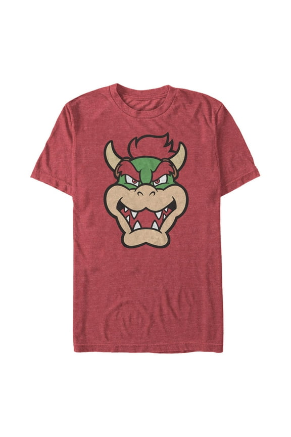 Men's Nintendo Bowser Face Icon  Graphic T-Shirt