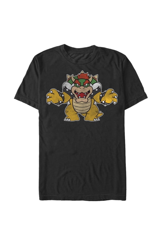 Men's Nintendo Bowser Graphic Tee Black X Large