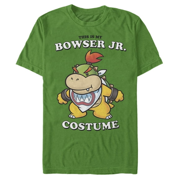 Men's Nintendo Bowser Jr. Costume Graphic Tee Kelly Green X Large